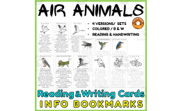 Air Animals Bookmarks Reading Writing Cards Resource