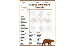 Alaska Day Word Search 2rd 3th 4th 5th Grade worksheet activity