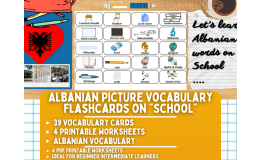 Albanian Picture Vocabulary Flashcards - School