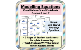 Balance Scale Equations Worksheet – Visual Algebra