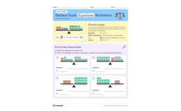 Balance Scale Equations Worksheet – Visual Algebra