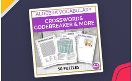 Algebra Vocabulary Crossword Puzzles