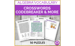 Algebra Vocabulary Crossword Puzzles