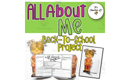 All About Me - Back To School Project Foldables
