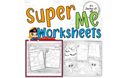 All About Me - Back To School Worksheets (Superhero Themed)