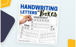 Alphabet Handwriting Boxes with Capital Letters