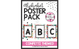 Alphabet Poster Pack - Confetti Themed