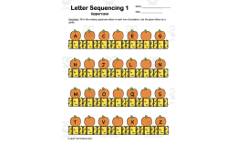 Alphabet Sequencing Worksheets - Pumpkin Theme