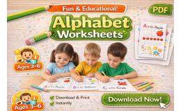 Alphabet Tracing Worksheets A-Z | Preschool ABC Printable PDF