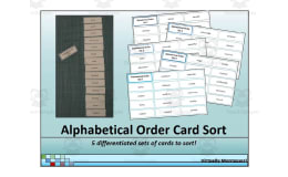 Alphabetical Order Card Sort