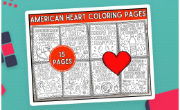 American Heart Coloring Pages | Healthy Heart Coloring Sheets