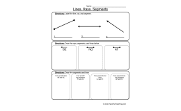 Angles Rays and Segments Worksheet