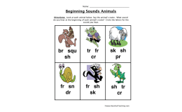 Animal Beginning Digraphs Sounds Worksheet