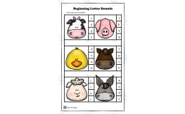Animal Beginning Letter Sounds Worksheet