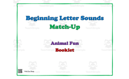 Animal Fun Booklet | Beginning Sounds Match-Up