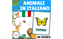 Animals Flashcards in Italian.