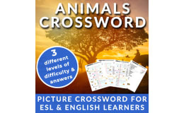 Animals Picture Crossword | No Prep English & ESL Vocabulary Lesson