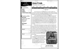 Anne Frank Reading Packet