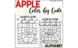 Apple Alphabet Color by Code for Lowercase Letters