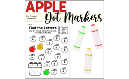 Apple Dot Painting Alphabet Worksheets
