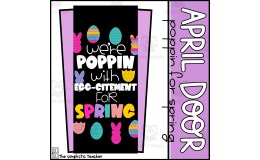 April/Easter Door Kit: We're Poppin' with Egg-citement Pop-It Themed