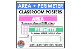 Area and Perimeter Classroom Posters