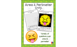 Area and Perimeter Emoji Math Activity