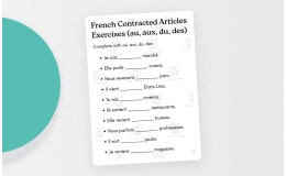 article contracté in french exercises with answers