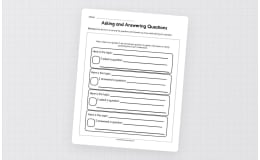 Asking and Answering Questions Worksheet