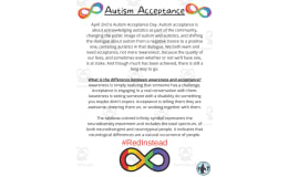 Autism Acceptance Bulletin Board