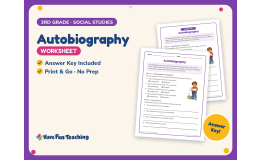 Autobiography Worksheet – 3rd Grade Biographies & Narrative Writing