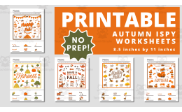 Autumn iSpy Printable Counting Worksheets