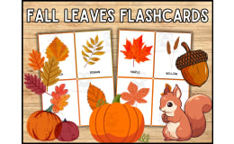 Autumn Leaves Flashcards | Fall Vocabulary cards