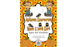 Autumn Scarecrow Noun + Verb Sort