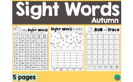 Autumn Sight Words Worksheets