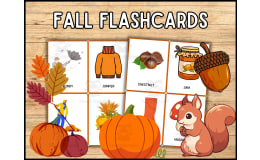 Autumn Vocabulary Flashcards | Fall English Words Flashcards