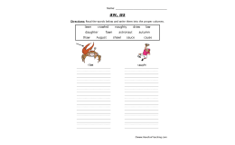 AW, AU Diphthong Worksheet