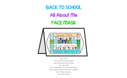 Back to School - All About Me - Face Mask