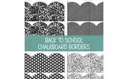 Back to School Bulletin Board: Printable Chalkboard Classroom Borders