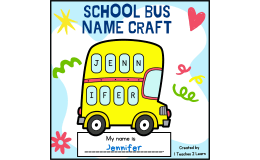 Back to School Bus Name Craft – Pre-K, Kindergarten, and First Grade