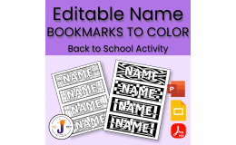 Back to School Editable Student Name Desk Plates & Bookmarks