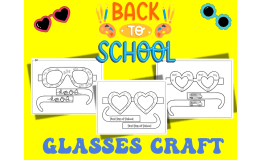 Back to School Glasses Craft | First Day of School Coloring & Wearable