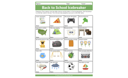 Back to School Icebreaker Worksheet