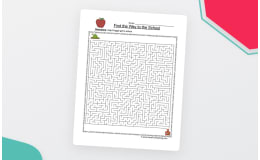 Back to School Maze Worksheet