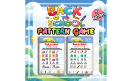Back to School Patterns Worksheets Math Center Activity Kindergarten