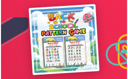 Back to School Patterns Worksheets Math Center Activity Kindergarten