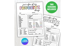 Back to School Staff Favorite Things Questionnaire All About Me Survey