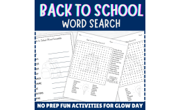 Back to School Word Search, Word Scramble Puzzles Worksheet