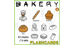 Bakery Vocabulary Cards: Twelve Concepts