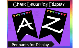 B&W Lettering Display Bunting - Pennant - Editable